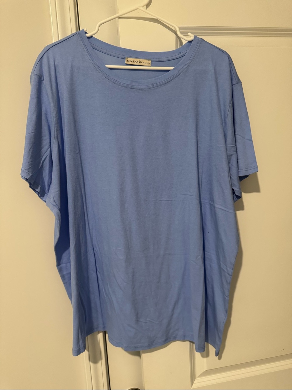 Zenana Outfitters Light Blue Short Sleeve Crew Neck Tee